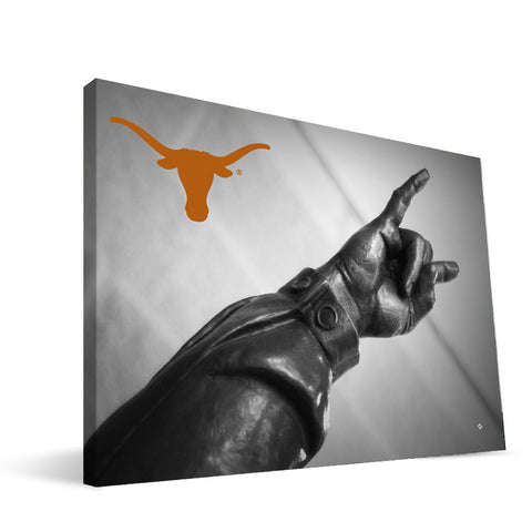 Texas Longhorns Hook' em Statue Canvas Print