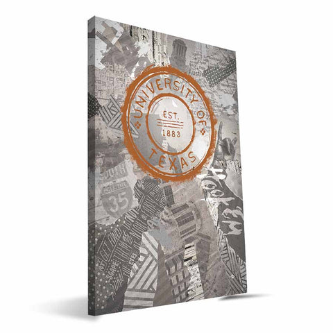 Texas Longhorns Scrapbook Canvas Print