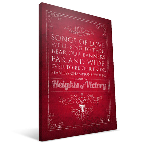 Texas Tech Red Raiders Song Canvas Print
