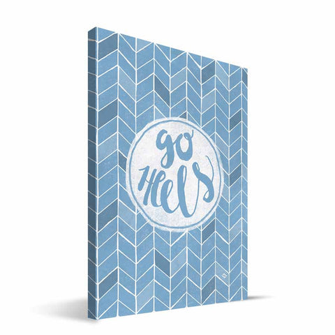 North Carolina Tar Heels Geometric Canvas Print