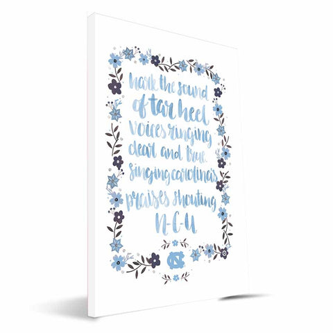 North Carolina Tar Heels Hand-Painted Song Canvas Print