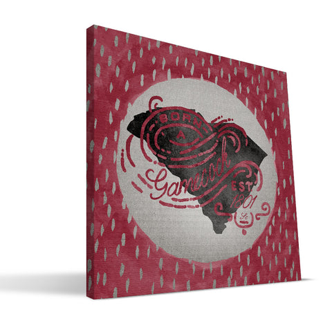 South Carolina Gamecocks Born a Fan Canvas Print