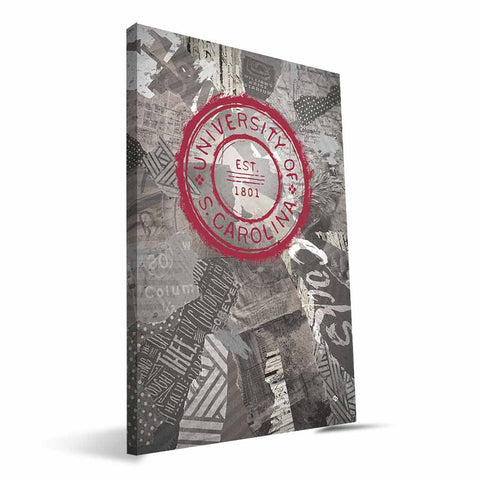 South Carolina Gamecocks Scrapbook Canvas Print