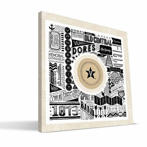 Vanderbilt Commodores Pictograph Canvas Print