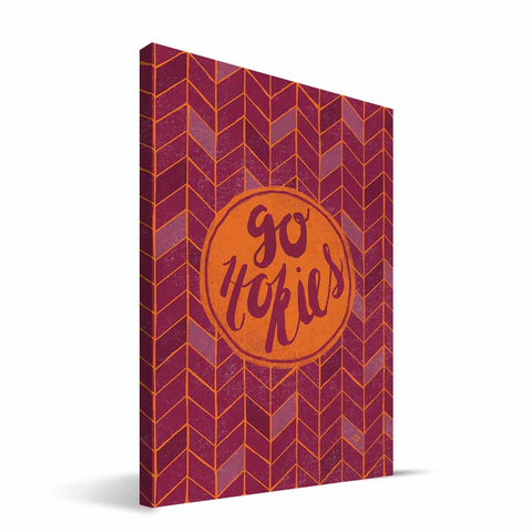 Virginia Tech Hokies Geometric Canvas Print