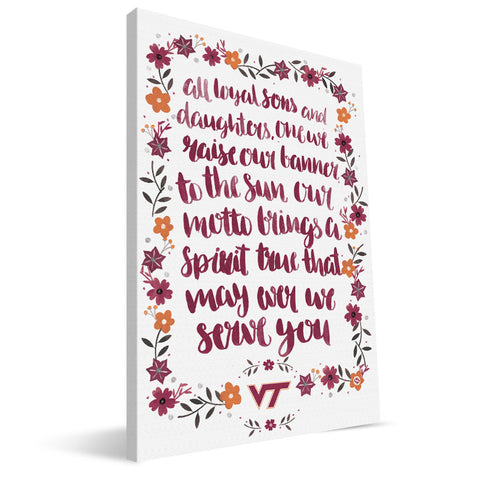 Virginia Tech Hokies Hand-Painted Song Canvas Print