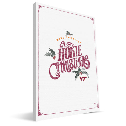 Virginia Tech Hokies Merry Little Christmas Canvas Print