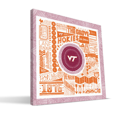 Virginia Tech Hokies Pictograph Canvas Print