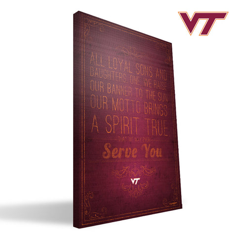 Virginia Tech Hokies Song Canvas Print