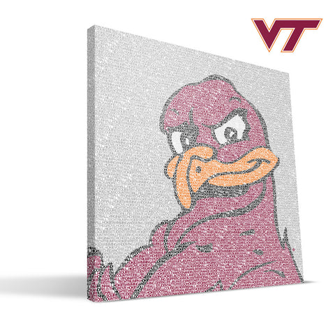 Virginia Tech Hokies Typo Canvas Print