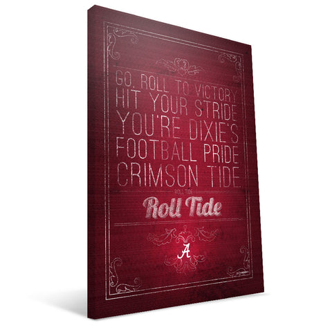 Alabama Crimson Tide Song Canvas Print