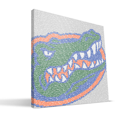 Florida Gators Typo Canvas Print