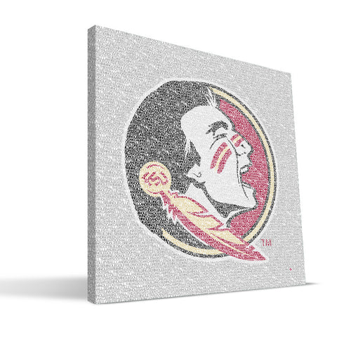 Florida State Seminoles Typo Canvas Print