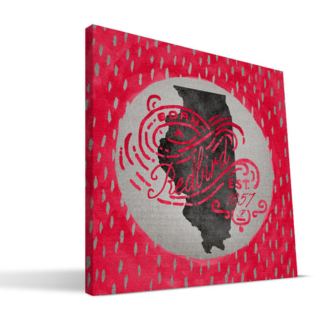 Illinois State Redbirds Born a Fan Canvas Print