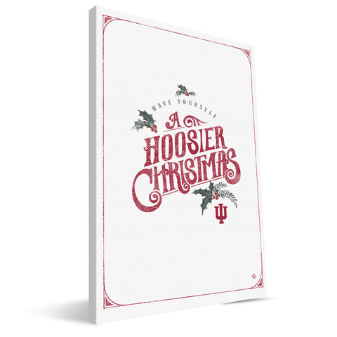 Indiana Hoosiers Merry Little Christmas Canvas Print