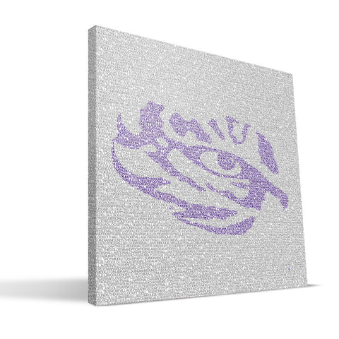 LSU Tigers Typo Canvas Print