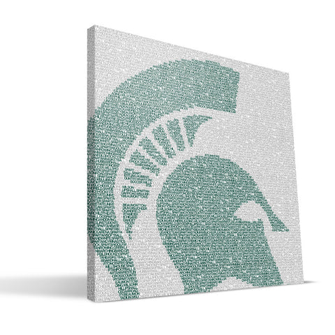 Michigan State Spartans Typo Canvas Print