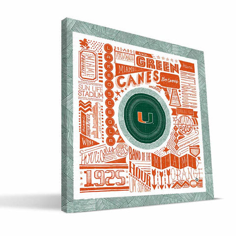 Miami Hurricanes Pictograph Canvas Print