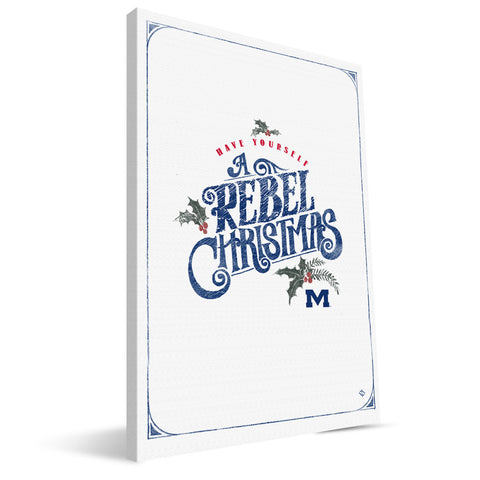 Ole Miss Rebels Merry Little Christmas Canvas Print