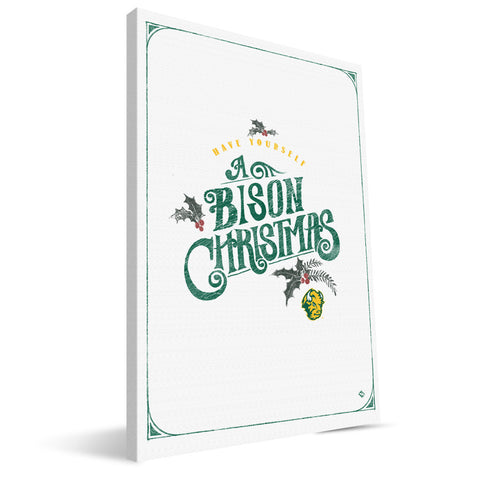 North Dakota State Bisons Merry Little Christmas Canvas Print
