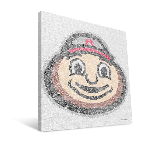 Ohio State Buckeyes Typo Canvas Print