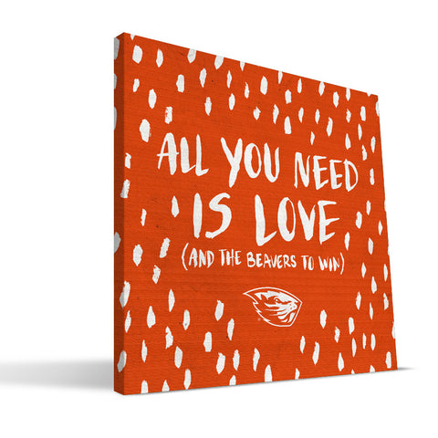 Oregon State Beavers All You Need Canvas Print