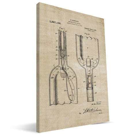 Non-Refillable Bottle Patent Canvas Print