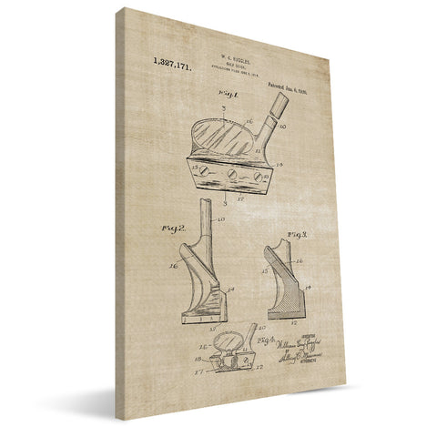 Golf Stick Patent Canvas Print