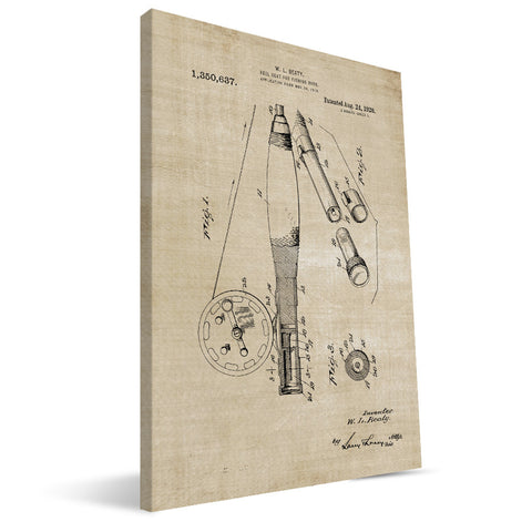 Fly Fishing Reel Patent Canvas Print