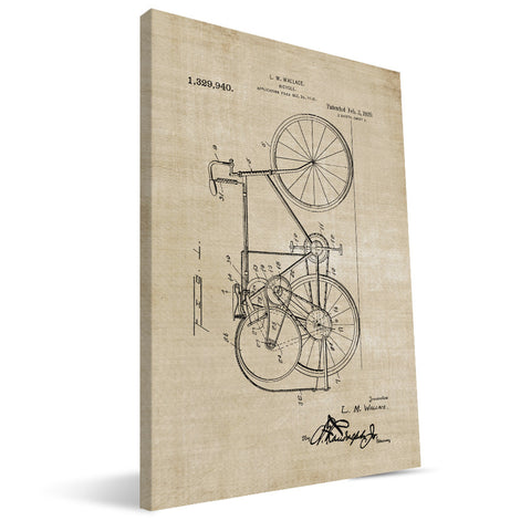 Bicycle Patent Canvas Print