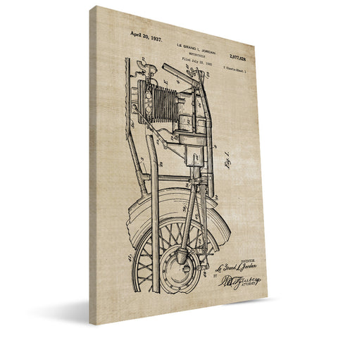 Motorcycle Frame Patent Canvas Print