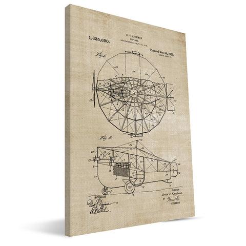 Airplane Patent Canvas Print