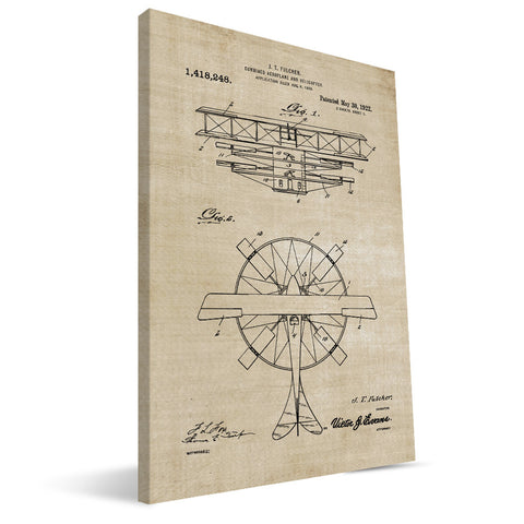 Combo Airplane-Helicopter Patent Canvas Print