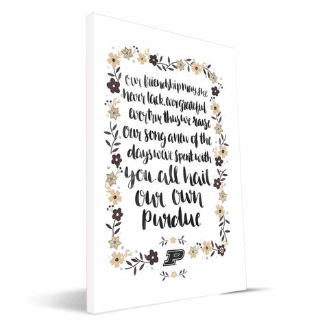 Purdue Boilermakers Hand-Painted Song Canvas Print