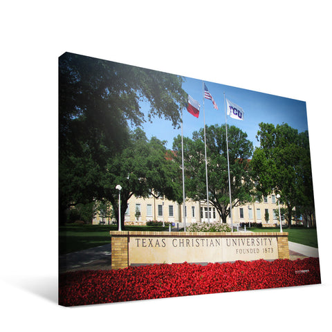 TCU Horned Frogs Campus Entry Canvas Print