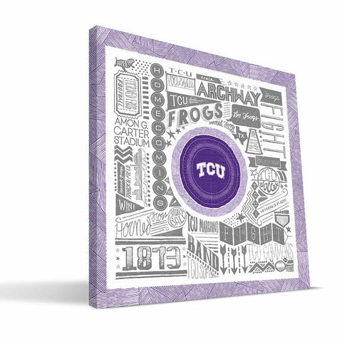 TCU Horned Frogs Pictograph Canvas Print