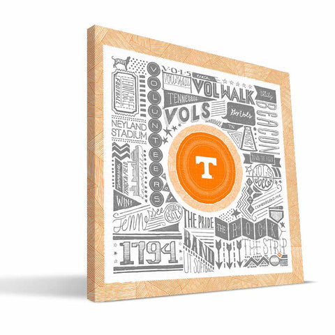 Tennessee Volunteers Pictograph Canvas Print