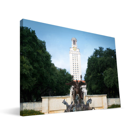 Texas Longhorns Littlefield Memorial Fountain Canvas Print