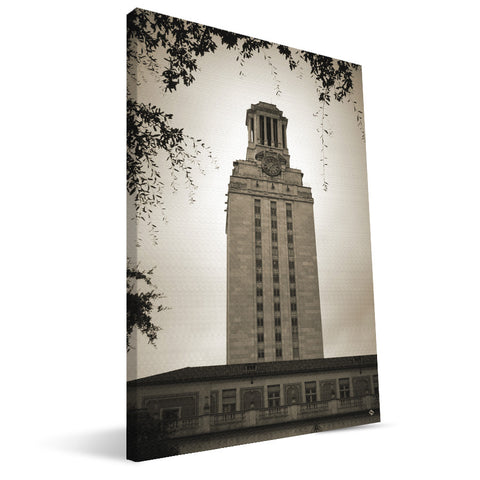 Texas Longhorns Texas Clock Tower Canvas Print
