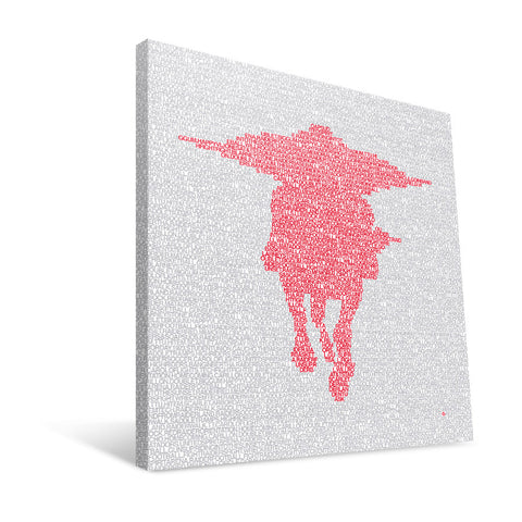 Texas Tech Red Raiders Typo Canvas Print