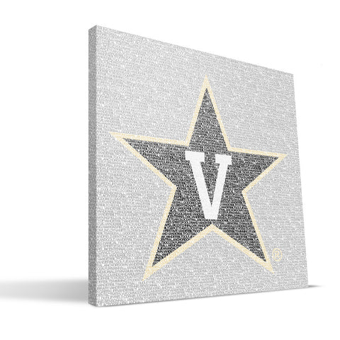 Vanderbilt Commodores Typo Canvas Print