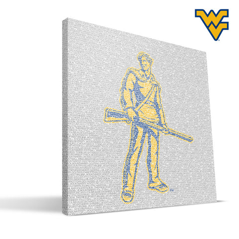 West Virginia Mountaineers Typo Canvas Print